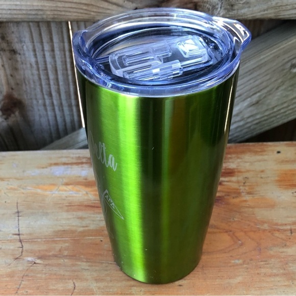 Alpha Gamma Delta Sorority Green Stainless 20oz Travel Tumbler with Sliding Lid - Picture 5 of 9